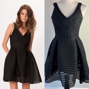 Maje Black Fit and Flair Dress 1 Small